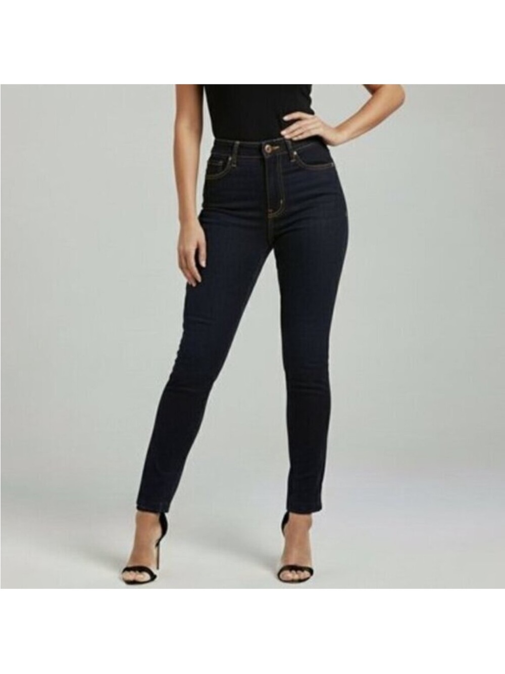 American Eagle Outfitters Dark Blue Skinny Jeans - Y2K 2000’s Women's Low Rise